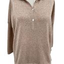 Tuckernuck  Clayton Knit Linen Polo Sweater Tencel Linen Tan Beige Size XS/S Photo 3