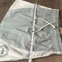 Nike  Sportwear Heritage High Waisted Woven Mini Skirt Gray White Size Medium Photo 8