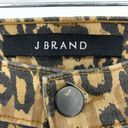 J Brand  Women's Size 2 Golden Leopard Print Alana Cropped Skinny Jeans Brown Photo 4