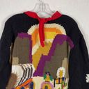 VTG Berek Large Sweater Western Cowboy Country Hand Knit Bandana Horse 1990s D Photo 6