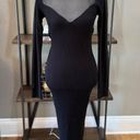 ALLSAINTS  Flete Sheer Panelled Bodycon Midi Dress Black Womens Size Medium Photo 4