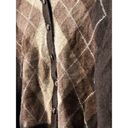 Apt. 9  Cardigan Womens Medium Cashmere Sweater Brown Argyle Diamond Button Up Photo 13