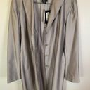 BCBGMAXAZRIA NWT BCBG Max Azria Collection | 100% Silk Overcoat in Color Nickel Size 12 Photo 8