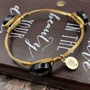 Onyx Bourbon and Bowties Women’s Black  Gold Plated Wire Wrapped Bangle Bracelet Photo 3