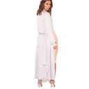 House Of CB  Coryn Light Grey Silky Duster NWT Photo 2