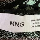 MNG Green Black Floral Square Neck Spaghetti Strap Cropped Tank Top Size XS Photo 2