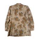 Jennifer Moore VTG  Taupe Floral Watercolor Print  Linen Jacket Blazer Sz… Photo 2