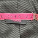 Alice + Olivia  Black Shawl Collar Blazer Ruched Sleeves Black Photo 2