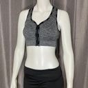 Bebe Sport Women's Front Zip Seamless Mini Logo Tape Sports Bra Photo 1