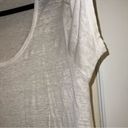 CP Shades  100% Linen Burnout Swoop Neck T-Shirt Cover Up Photo 5