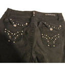 Sexy Couture Black Rhinestone Women's Capri Denim Jeans Size 13 Photo 11