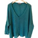 Wooden Ships  Green Sweater Pullover Wool Mohair V-Neck Lagenlook Jumper Medium Photo 0