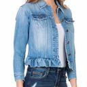 Cello  Ruffle Hem Denim Jean Jacket | S Photo 0