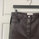 Wilfred NEW Aritzia  Melina Vegan Leather Crop Pants Rich Mocha Brown Photo 9