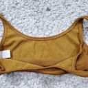 Good American  Always Fits Scoop Neck Bikini Top Brown Crinkle Swim Size Large/XL Photo 3