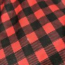 Simply Southern  Pajama Pants Red Black Check Lounge Ruffle Hem Sz M (28x29) Photo 8