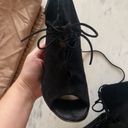 Gianvito Rossi  Black Julia Suede Cutout Lace-up Heels W/ dust bag Size 36.5 Photo 2