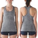 Lululemon  Swiftly Tech Racerback Tank Size 4 Heathered Slate Gray Photo 0