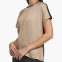 Tommy Hilfiger NWT $108  Copper and Black Short Sleeve Blouse Small Photo 0