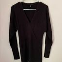 White House | Black Market  Black Wool Blend Sweater Bodycon Dress Size XS Photo 2