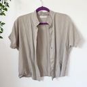 Bryn Walker Vintage  Button Down Crop Shirt Sz M Photo 1