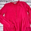 Loft  Maxi Dress Women's Size XS Pink Long Sleeve Ruffle Neck Tiered Summer Photo 1