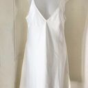 1980s stunning simple slip on White slip cami dress v neckline, flowy, lightweight & lace detail at the back Size L Photo 0