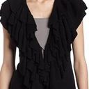 Romeo + Juliet Couture Black ruffled, knit vest, by Romeo & Juliet. Size Medium Photo 0