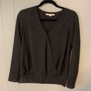 Cooper and Ella  Black Crossover Blouse Size XS Photo 0