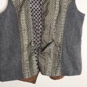 Chico's Vintage  embroidered beaded wool blend vest with button size 2 Photo 11