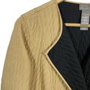 Sigrid Olsen VINTAGE  Silk Quilted Open Jacket in Yellow Size M Photo 3