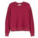 Treasure & Bond NWT  Burgundy Plum Waffle Crew Neck Sweater Size XS Photo 2