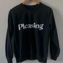 Black‎ Graphic Long Sleeve Sweatshirt with Graphic Print Pleasing Black Size M Photo 0