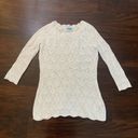 J. McLaughlin white open-knit sweater size S Photo 4