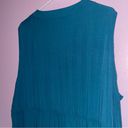 Bloomchic  22/24 Midi Dress Blue Sleeveless Split Neck Tiered Boho Minimalist Photo 7