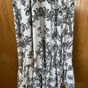 Rococo  Sand Rare Silk Pixels Grecian Print Ruffle Midi Dress White Size XS Photo 8