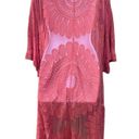 Style Apparel Rust lace/ sheer kimono duster Red Photo 2