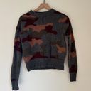 360 Cashmere  Camo Print Pullover Crewneck Pullover Sweater. XS Photo 5