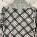 Daytrip Gray Plaid Cozy Flannel with Sweater Trim Jacket Size Medium Photo 4