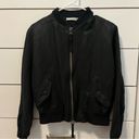 Vince  Linen Blend Black Bomber Jacket Photo 1