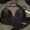 Aerie  black perky triangle bikini top size medium Photo 0