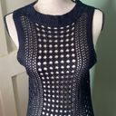 New women’s black crochet maxi dress cover up, S/M Size M Photo 2