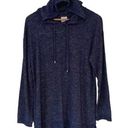 Chico's Weekends by  Women's Pullover Hoodie Long Sleeve Stretch Navy Blue Size 1 Photo 0