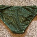 Anne cole NEW NWT  LOCKER Olive Lime Green Crochet Mesh Bikini Swim Bottom Small Photo 6