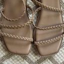 Steve Madden Nude Tan Braided Strappy Square Toe Sandals Size 7.5 Photo 6