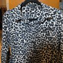 BCBGMAXAZRIA Grey Leopard Print Button Up Top Photo 2