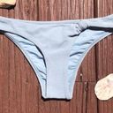 Topshop Baby Blue  Textured Front Knot Bikini Bottoms Photo 0