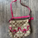 Coach  Daisy Signature Pocket Hobo Swing Bag- Raspberry Photo 4