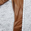 Good American  Better Than Leather Faux Leather Shacket Brown Small Medium Photo 7