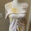 Anthropologie | Yellow & Brown Linen Cardigan (M) Photo 2